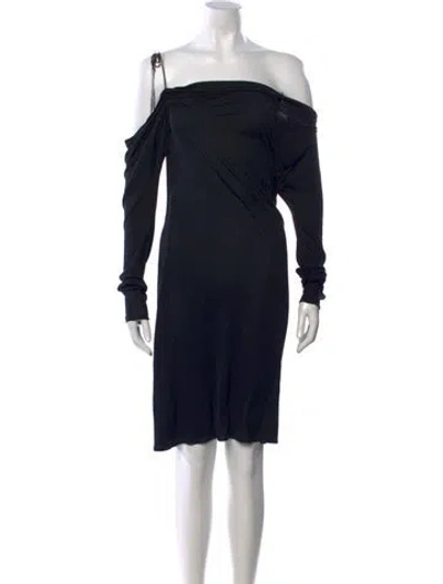 Pre-owned Emanuel Ungaro Vintage Knee-length Dress In Black
