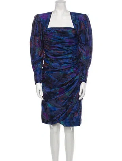 Pre-owned Emanuel Ungaro Vintage Knee-length Dress In Blue