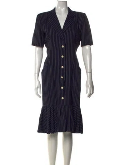 Pre-owned Emanuel Ungaro Vintage Knee-length Dress In Blue