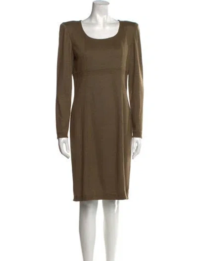 Pre-owned Emanuel Ungaro Vintage Knee-length Dress In Brown