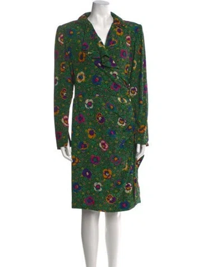 Pre-owned Emanuel Ungaro Vintage Knee-length Dress In Green