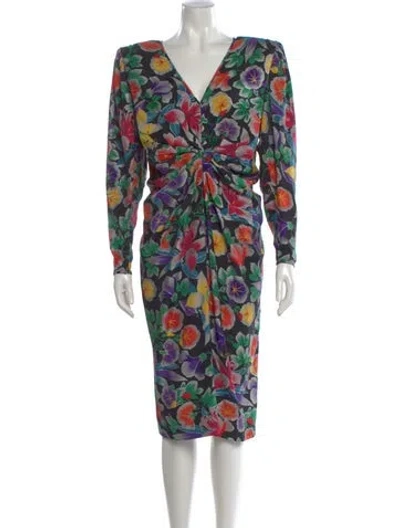 Pre-owned Emanuel Ungaro Vintage Knee-length Dress In Multi