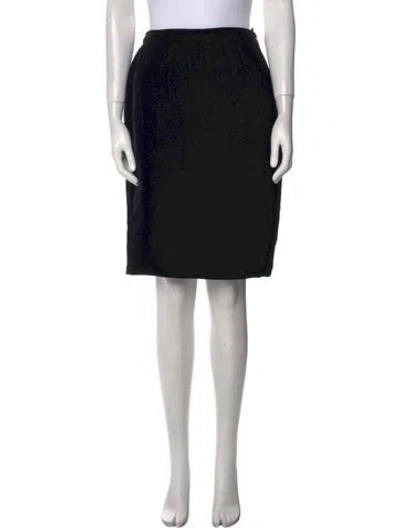 Pre-owned Emanuel Ungaro Vintage Knee-length Skirt In Black