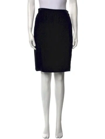 Pre-owned Emanuel Ungaro Vintage Knee-length Skirt In Black