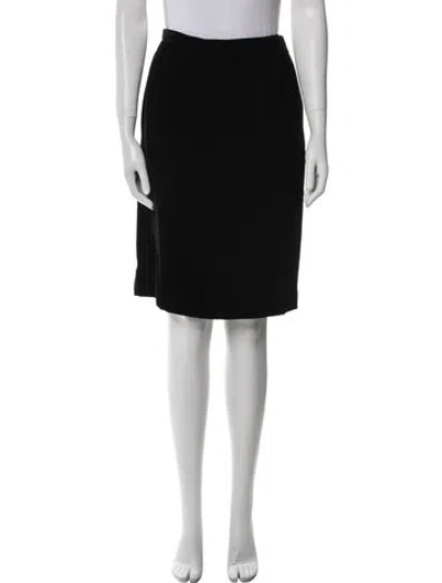 Pre-owned Emanuel Ungaro Vintage Knee-length Skirt In Black