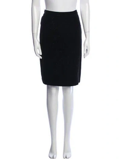 Pre-owned Emanuel Ungaro Vintage Knee-length Skirt In Black