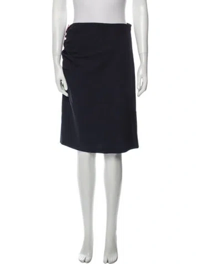 Pre-owned Emanuel Ungaro Vintage Knee-length Skirt In Blue