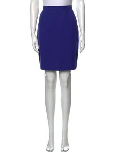 Pre-owned Emanuel Ungaro Vintage Knee-length Skirt In Blue
