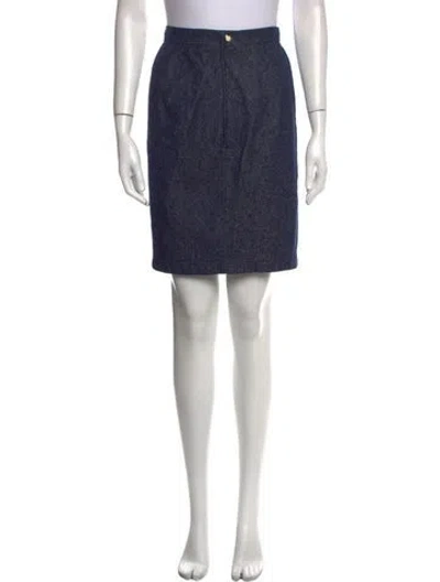 Pre-owned Emanuel Ungaro Vintage Knee-length Skirt In Blue