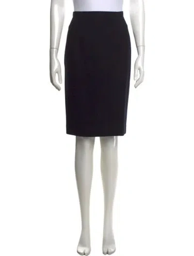 Pre-owned Emanuel Ungaro Vintage Knee-length Skirt In Blue