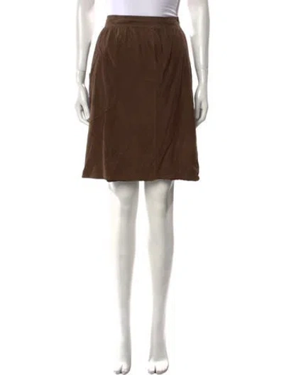 Pre-owned Emanuel Ungaro Vintage Knee-length Skirt In Brown