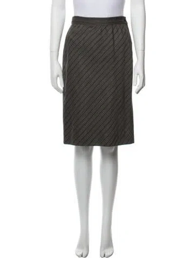 Pre-owned Emanuel Ungaro Vintage Knee-length Skirt In Gray