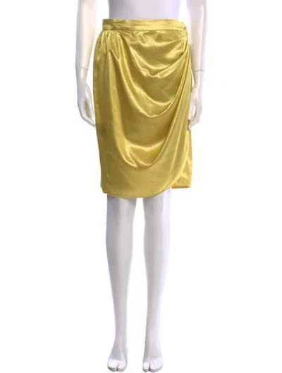 Pre-owned Emanuel Ungaro Vintage Knee-length Skirt In Yellow