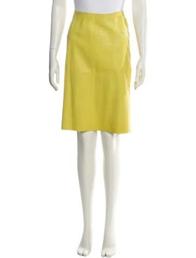 Pre-owned Emanuel Ungaro Vintage Knee-length Skirt In Yellow