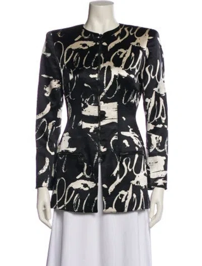 Pre-owned Emanuel Ungaro Vintage Late 1980's - Early 1990's Evening Jacket In Black