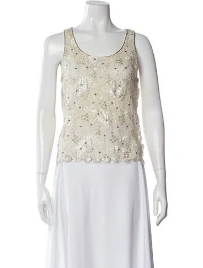 Pre-owned Emanuel Ungaro Vintage Late 1980's - Early 1990's Top In Neutral