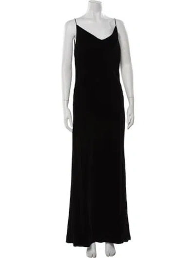 Pre-owned Emanuel Ungaro Vintage Long Dress In Black