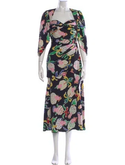 Pre-owned Emanuel Ungaro Vintage Long Dress In Black