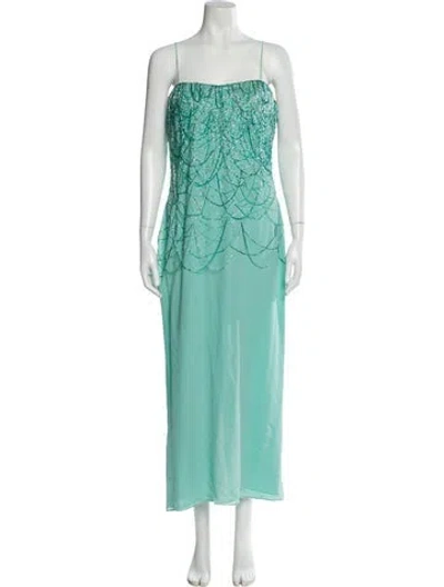 Pre-owned Emanuel Ungaro Vintage Long Dress In Blue