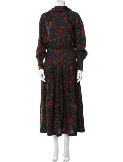 Pre-owned Emanuel Ungaro Vintage Long Dress In Multi