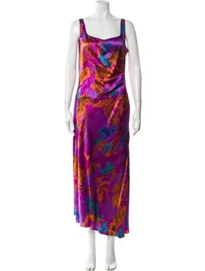 Pre-owned Emanuel Ungaro Vintage Long Dress In Purple