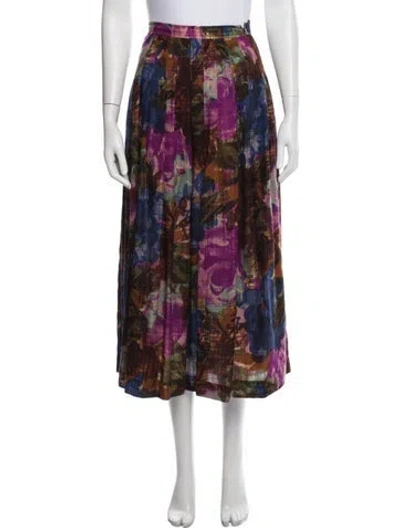 Pre-owned Emanuel Ungaro Vintage Long Skirt In Brown/purple