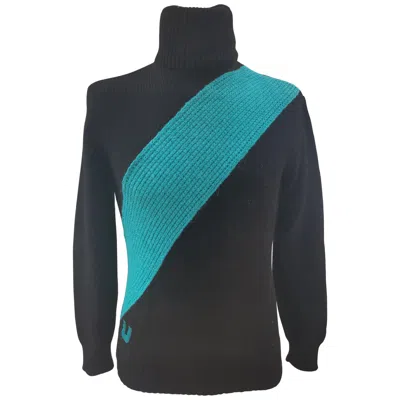 Pre-owned Emanuel Ungaro Vintage Men's Winter Sweater, Size M, 1990s In Black