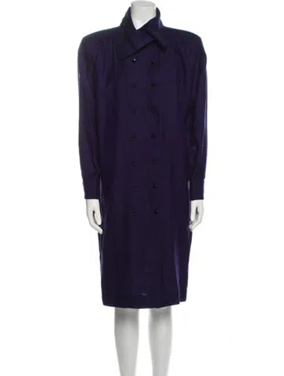 Pre-owned Emanuel Ungaro Vintage Midi Length Dress In Purple
