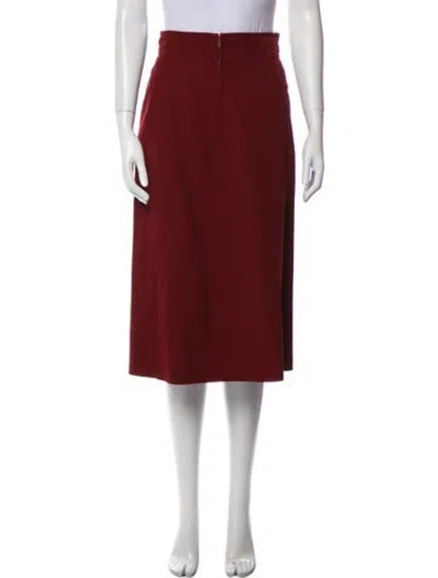 Pre-owned Emanuel Ungaro Vintage Midi Length Skirt In Burgundy