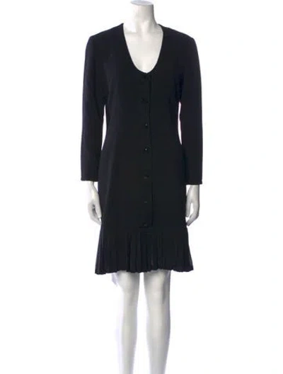 Pre-owned Emanuel Ungaro Vintage Mini Dress In Black