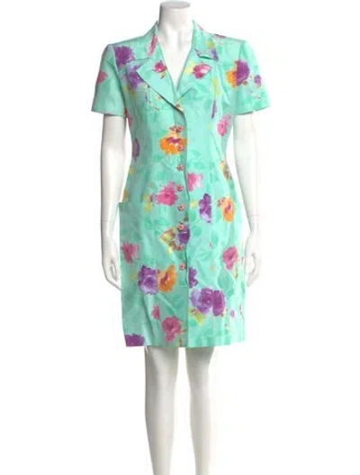 Pre-owned Emanuel Ungaro Vintage Mini Dress In Blue