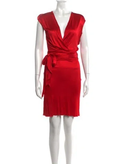 Pre-owned Emanuel Ungaro Vintage Mini Dress In Red