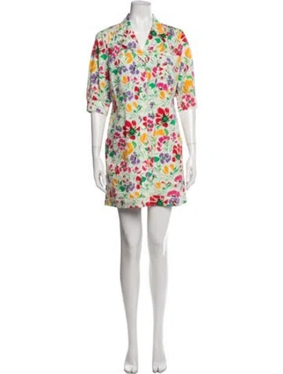 Pre-owned Emanuel Ungaro Vintage Mini Dress In White