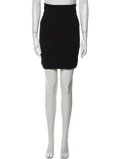 Pre-owned Emanuel Ungaro Vintage Mini Skirt In Black