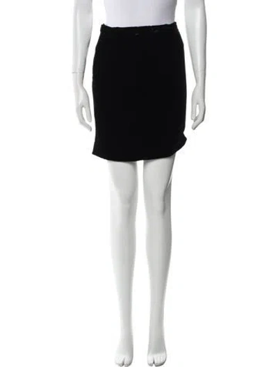 Pre-owned Emanuel Ungaro Vintage Mini Skirt In Black