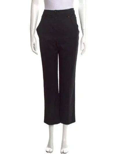 Pre-owned Emanuel Ungaro Vintage Straight Leg Pants In Black