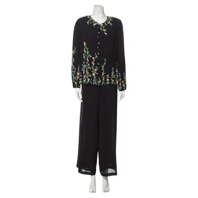 Pre-owned Emanuel Ungaro Vintage Trouser Suit In Black