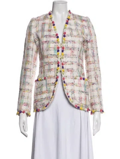 Pre-owned Emanuel Ungaro Vintage Tweed Pattern Blazer In Multicolor