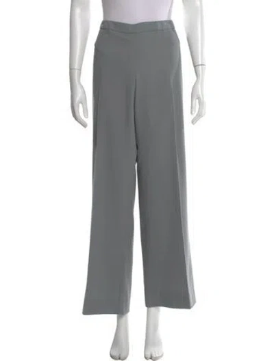 Pre-owned Emanuel Ungaro Virgin Wool Wide Leg Pants In Gray