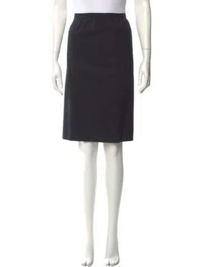 Pre-owned Emanuel Ungaro Wool Knee-length Skirt In Black