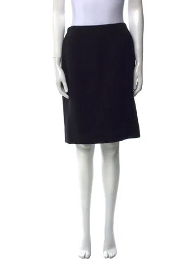 Pre-owned Emanuel Ungaro Wool Knee-length Skirt In Black