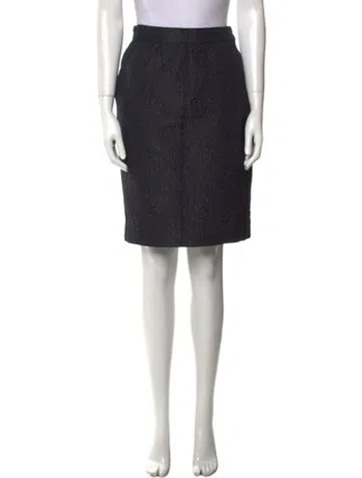 Pre-owned Emanuel Ungaro Wool Knee-length Skirt In Black