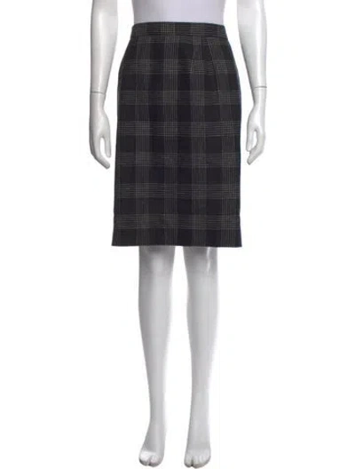 Pre-owned Emanuel Ungaro Wool Knee-length Skirt In Black