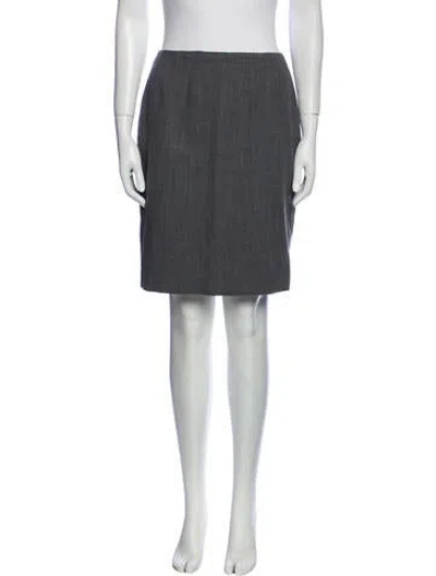 Pre-owned Emanuel Ungaro Wool Knee-length Skirt In Gray