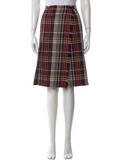 Pre-owned Emanuel Ungaro Wool Knee-length Skirt In Pink