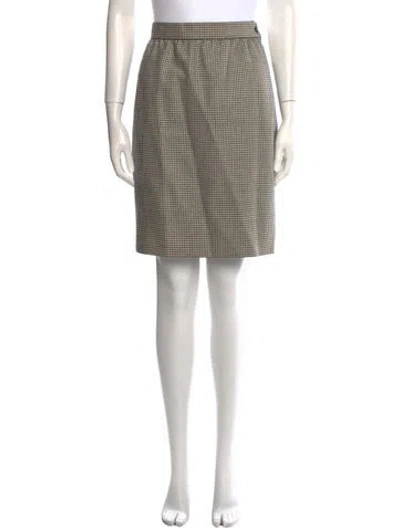 Pre-owned Emanuel Ungaro Wool Knee-length Skirt In White