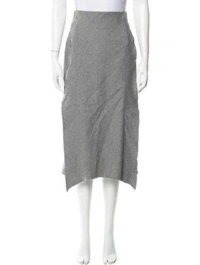 Pre-owned Emanuel Ungaro Wool Midi Length Skirt In Gray