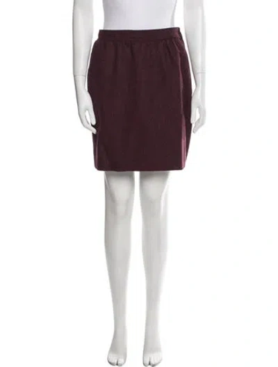 Pre-owned Emanuel Ungaro Wool Mini Skirt In Purple