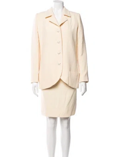 Pre-owned Emanuel Ungaro Wool Skirt Suit In Neutrals