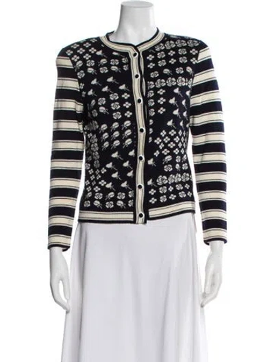 Pre-owned Emanuel Ungaro Wool Striped Sweater In Blue